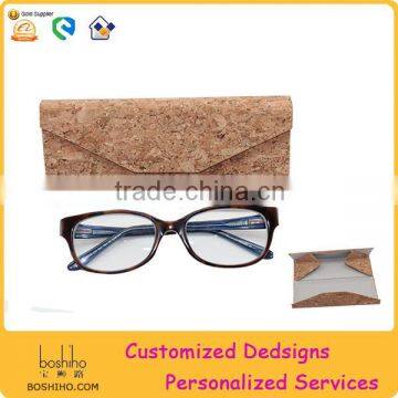 BOSHIHO embossed Cork wood sunglasses case