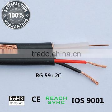 Factory price RG 59+2C coaxial cable HANGZHOU factory Price