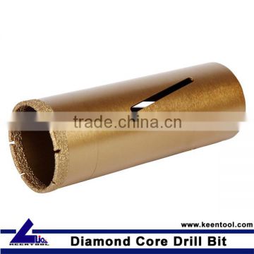 Vacuum brazed diamond core drill bits