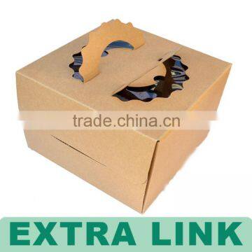 Custom PVC Window Paper Cake Box with Handle,Customized all kinds of food packing boxes