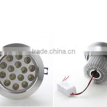 CE ROHS high power 18W high power led downlight,dimmable or non dimmable Epistar recessed ceiling lighting