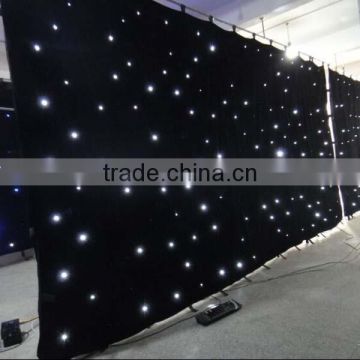 Hot sale Black LED Background Light Star Stage Curtain