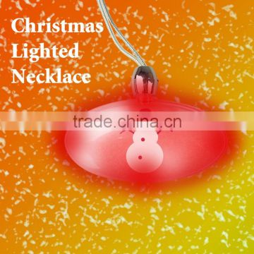 Christmas Oval Necklace with Light
