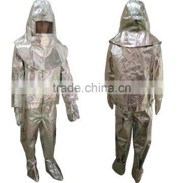 2016 Low price wholesale 500 degrees full protective aluminized fireproof suits