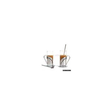 Sell Irish Coffee Cups with Straws and Coasters Set