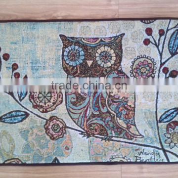 popular owl design jacquard mat