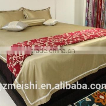 hotel use woven technics bed decoration bed runner