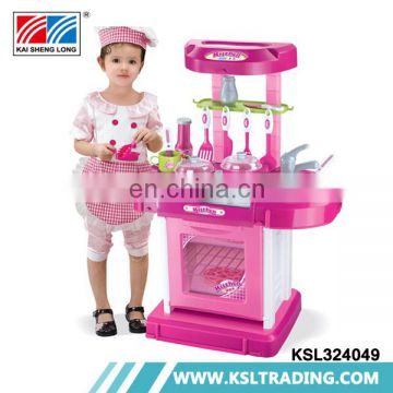 Play house kids kitchen toys with light and music