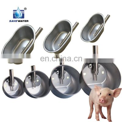 304 stainless steel automatical pig drinking trough oval drinking water bowl