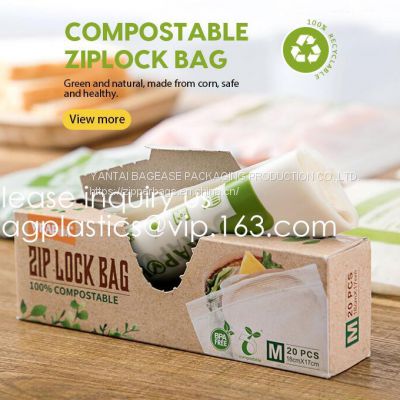 Corn Starch, PLA, PLA+PBAT, Compostable, Biodegradable, Zipper Bag, Zip Seal Bag, grip Bag, Press Seal Bag, Snap Seal bags