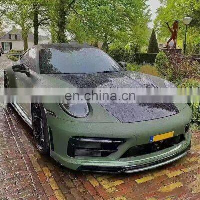 Runde Dry Carbon Fiber For Porsche Carrera 911 992 Body Kit Front Lip Side Skirt Rear Lip Spoiler Rear View Mirror Housing