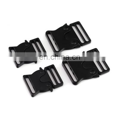 Factory Wholesale Dog Collar Buckle Classic Black Durable Metal Side Quick Release Buckle Dog Collar Buckle