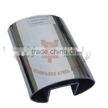 stainless steel slotted oval tube