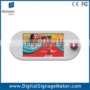 9 inch shelf edge battery powered lcd video monitor
