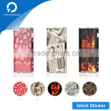 2015 hottest ecig accessories ismoka eleaf istick stickers 5 colors in stock