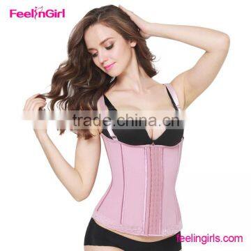 Women sexy latex waist slimming girdle corset