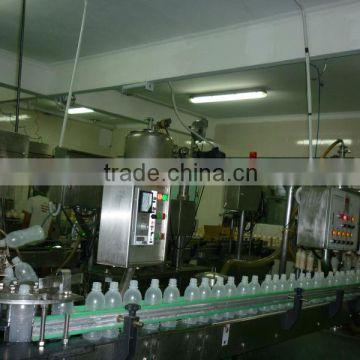 HDPE bottle yogurt filling and aluminum foil sealing machine