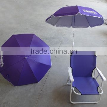 Folding camping chair with umbrella