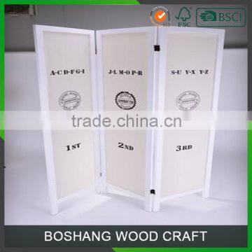 Antique Simple Handmade Wooden Screen Folding Divider