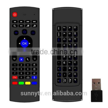 2.4GHz Fly Air Mouse Wireless Keyboard MX3 remote control for MX MX2 MX3 M8 M8N M8S PC Android KODI