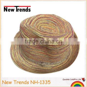 Cotton yarn colorful bucket hat