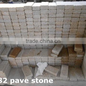 Pave stone yellow rusty granite G682