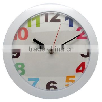 small plastic round modern wall clock