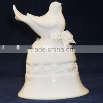 3.8''ceramic bell C1-B04 with animal for wedding gifts/holiday decoration (E337)