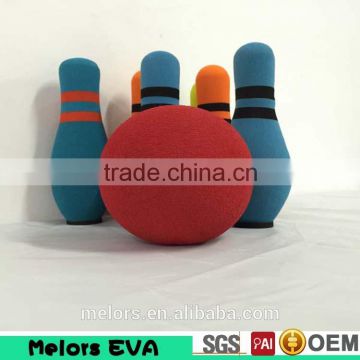 Melors hot!!! 2015 new design eva foam indoors bowling pins and bowlings ball for kids indoor bowling games