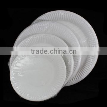 hottest sellign 8 inch 9inch 7inch disposable white round paper plate for birthday party cakes and wedding