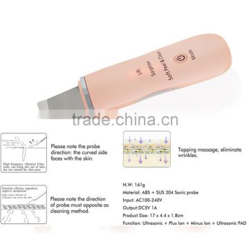 factory supply ultrasonic photon skin scrubber for personal skin care