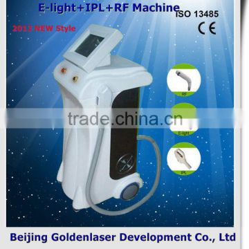 www.golden-laser.org/2013 New style E-light+IPL+RF machine ultrasonic nutrition into instrument
