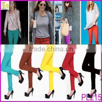 New 2014 Spring Women's Leggings Candy Colors High Waist Slim Pencil Leggings For Women