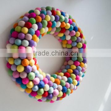 Handmade Colored Felt Balls/felt ball rug/felt ball garland