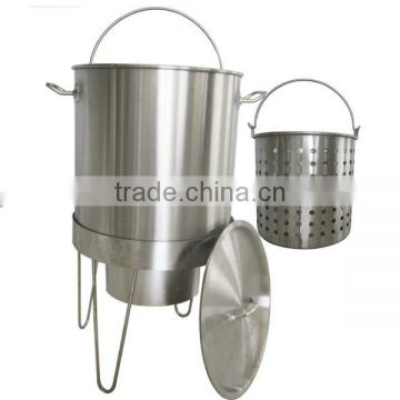 High Quality Stainless Steel Outdoor Kettle with basket(outdoor)