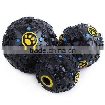 The dog sound strange leaking water ball hard rubber ball 7.5cm small dog pet lienteric tooth chew toy.