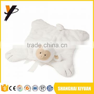 Plush comforter blanket soft baby lamb toy baby comforter toy