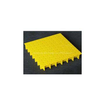 Grit top rectangular FRP grating