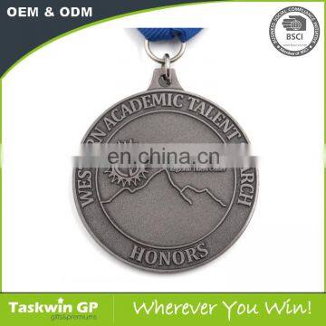 custom high quality honors medal with plating