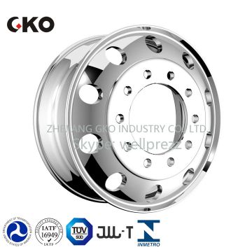 DOT/SMITHpolish and machine forged aluminum truck wheel 22.5x8.25/9.00/11.75/17.5x6.00/6.75/19.5x6.75Made in China