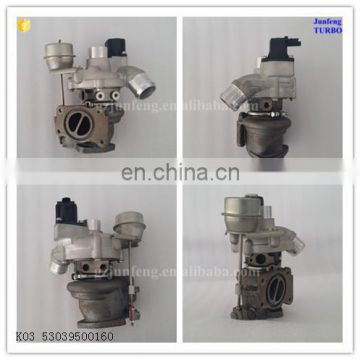 car engine spare parts for CITROEN C4 PEUGEOT 3008 1.6TDS3 engine turbocharger K03 53039500160 WH15050026 9807375580