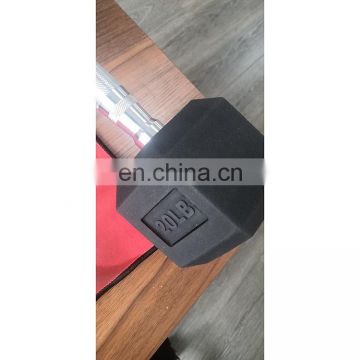 Chinese products sold Materials Rubber+Cast Iron  HEX dumbbell Application Universal