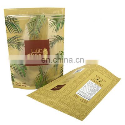 wholesale custom printed side gusset stand up pouch ziplock with food packaging bag