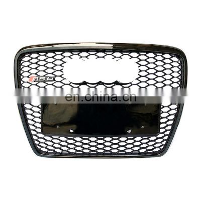 Honeycomb grill for Audi A6 S6 RS6 C6 front bumper grill for Audi A6 S6 RS6 C6 Black or Chrome silver grill for Audi 2005-2011