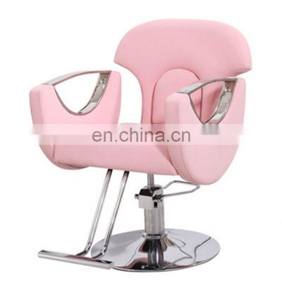 Wholesale OEM Reclining Pink Vintage Barber Chair