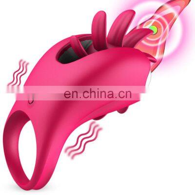 Good Price Tongue Licking Vagina Clitoris Stimulate Rotation Oral Vibrator Penis Ring G-spot Massager Sex toys for Men Woman%