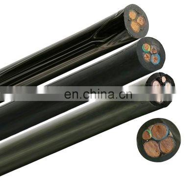 1.9kv 3.3kv 16mm 35mm2 4 core 5 core water resistant power cable rubber flexible cable