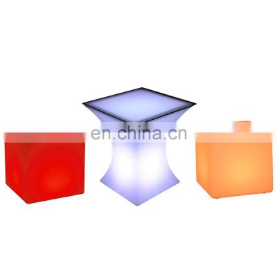 led seating mobile bar lumineux cubo led tables plastic bar furniture cube chair