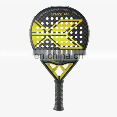 Padel Racket Carbon Fiber Surface with EVA Memory Flex Foam Core Padel Tennis Racquets Lightweight