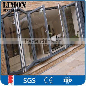 Luxury aluminum and wood sliding Bi-Folding patio door